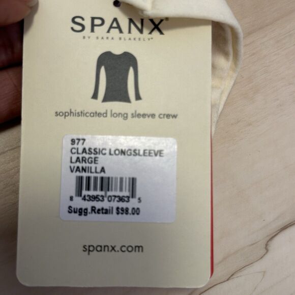 NWT Spanx On Top In Control 978 Boatneck 3/4 Sleeve Shaping Vanilla Large - Picture 5 of 5